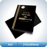 500 Pastas Com Vinco - 215x305mm Couchê Fosco - 300g - 4x4 G