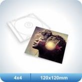 100 Encarte CD Simples - 120x120mm